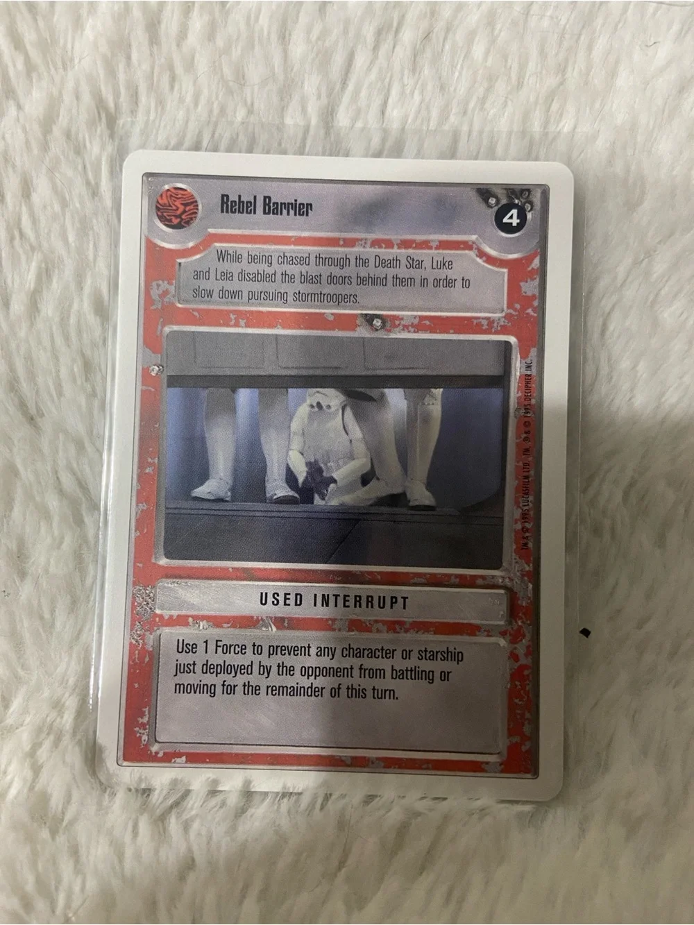Rebel Barrier Star Wars Card - Red Border